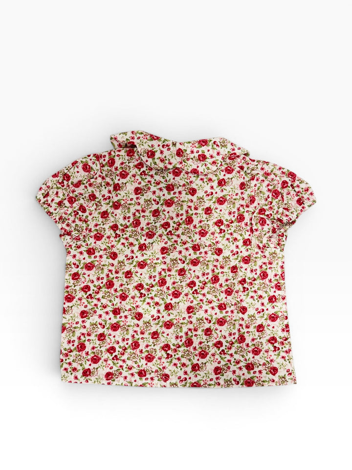 Camicia in cotone con micro stampa floreale CARLOTTA BRS ORSO BRUNO 