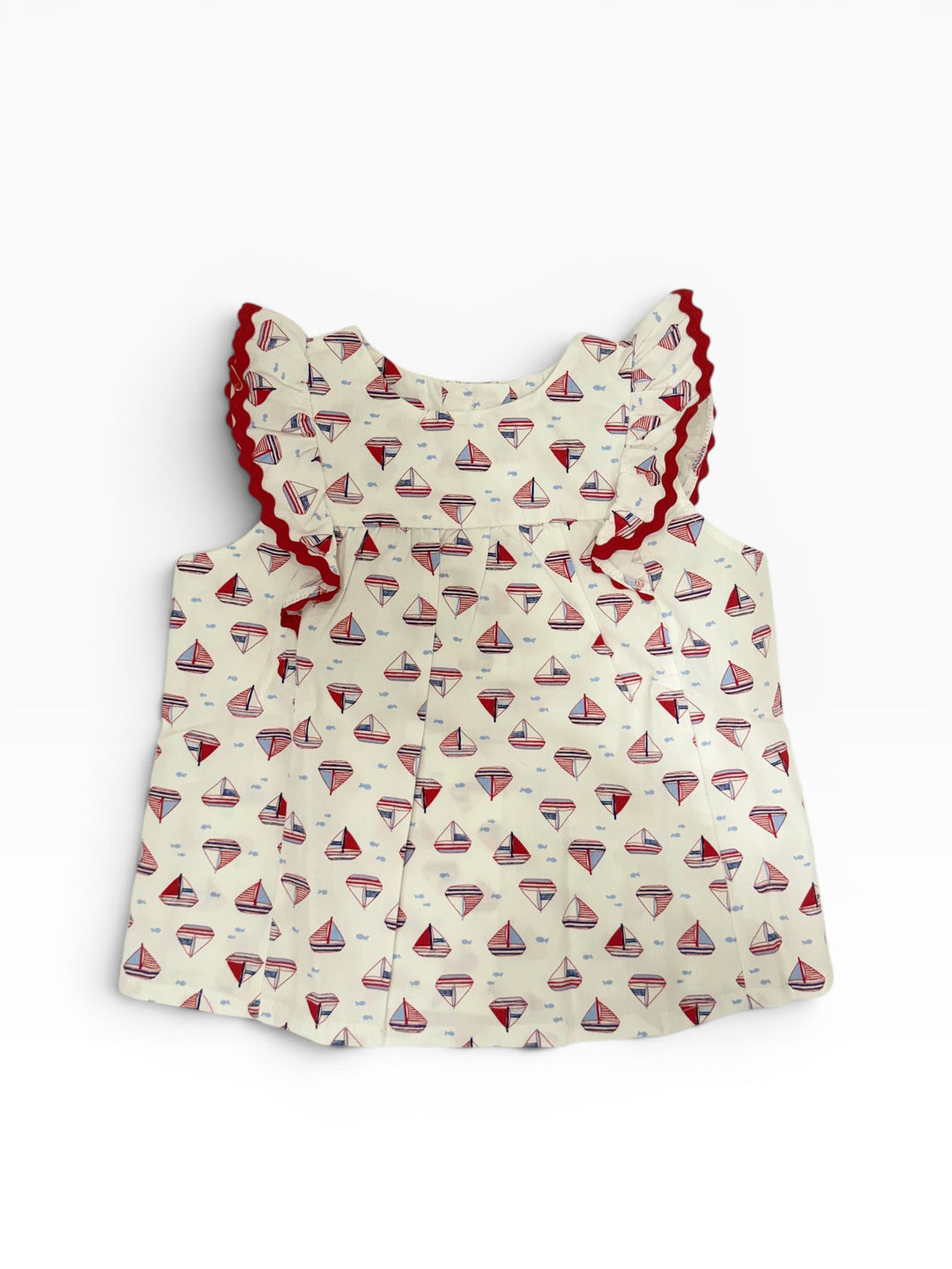 Blusa con stampa di barchette a vela PADOVA BRS ORSO BRUNO 