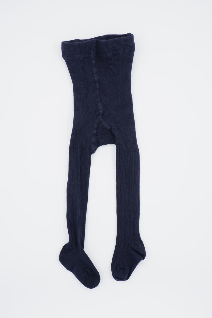 Collant in caldo cotone blu a coste 13311 B9 STORY calze 