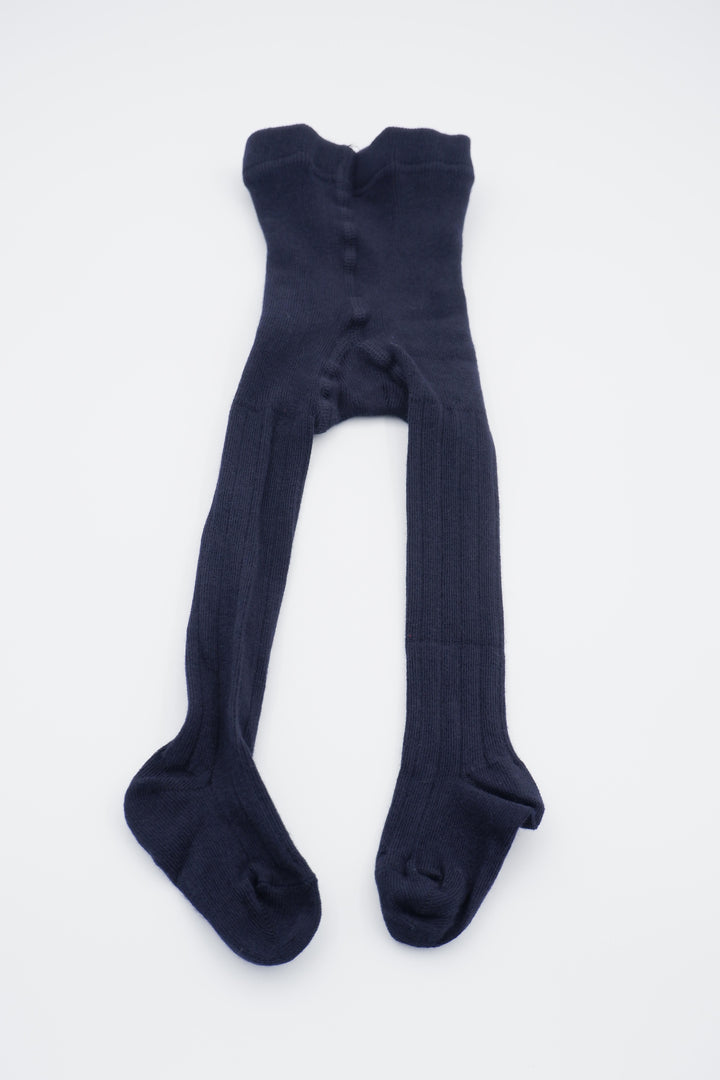 Collant in caldo cotone blu a coste 13311 B9 STORY calze 