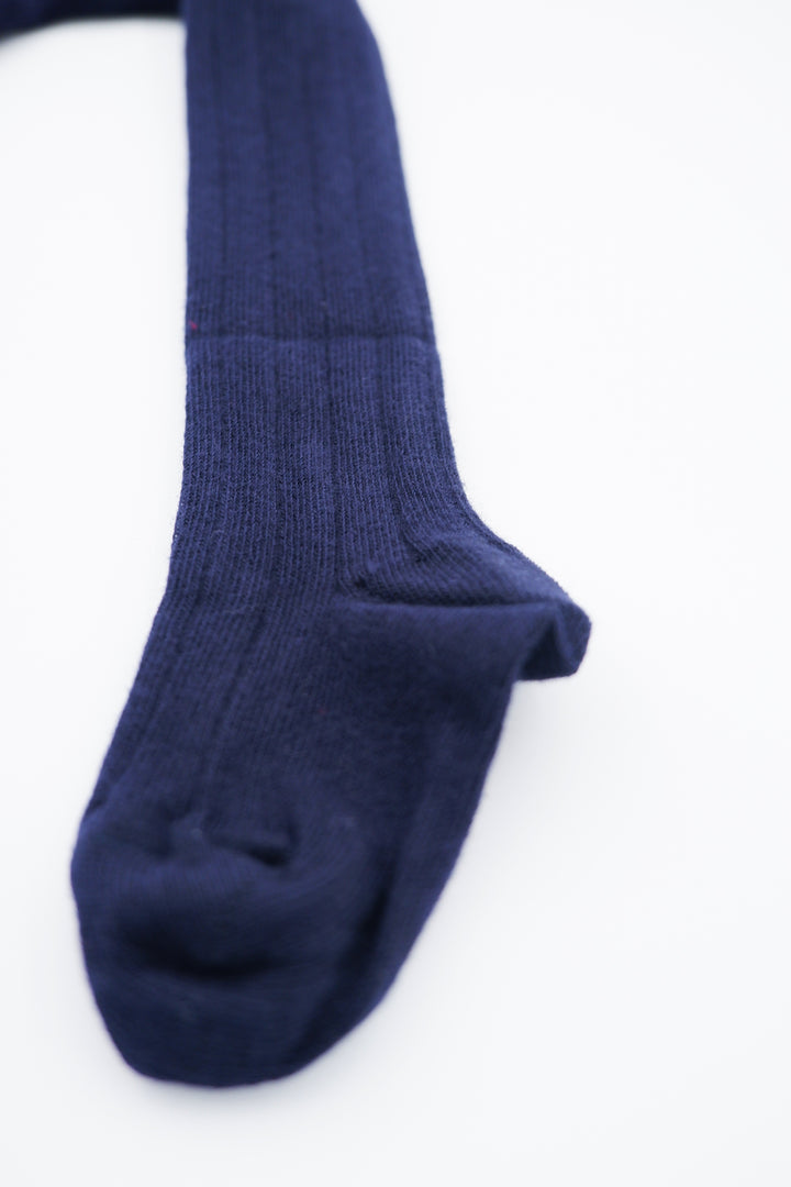 Collant in caldo cotone blu a coste 13311 B9 STORY calze 
