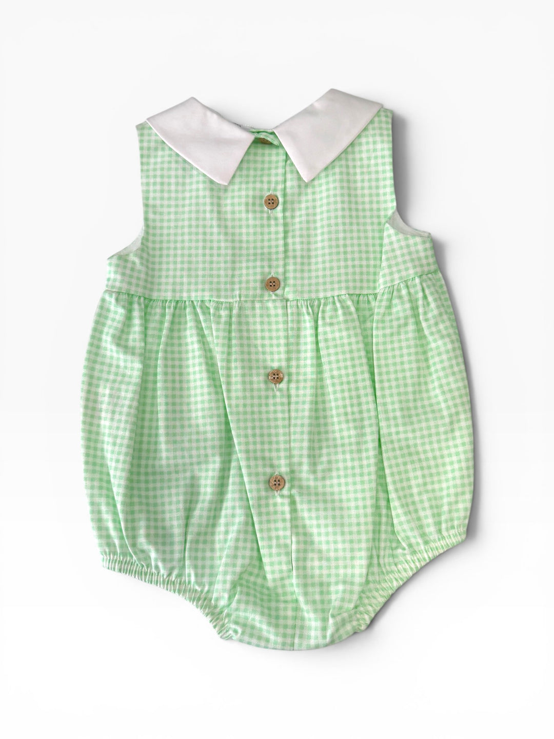 Pagliaccetto in cotone a quadretti verde 30492 VE BABIDU 
