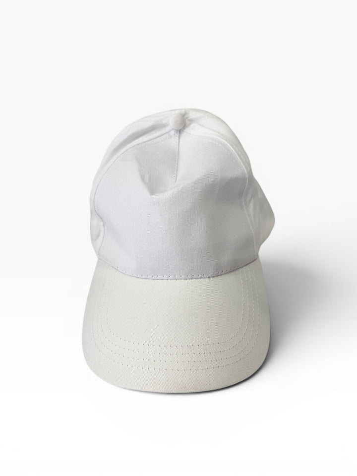 Cappellino tinta unita con visiera bianco 7041 BI Pama 