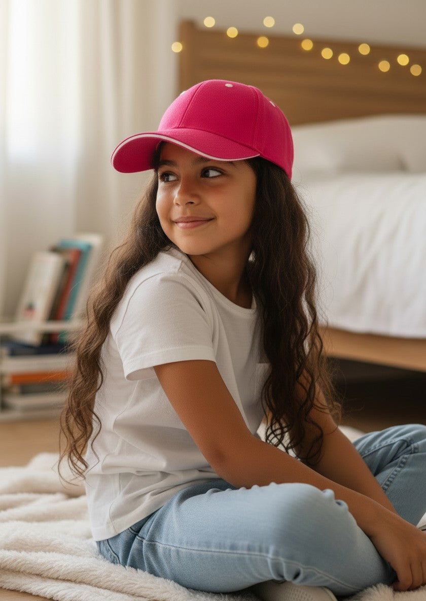 Cappellino tinta unita con visiera fucsia 7041 FX Pama 