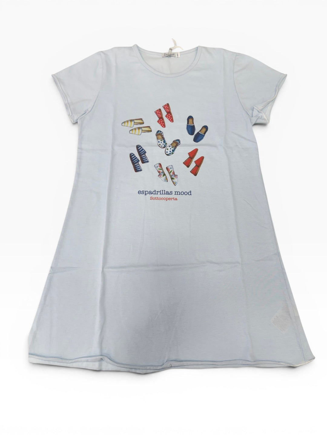 Camicia da notte estiva con stampa espadrillas 0833J04 CE SOTTOCOPERTA 