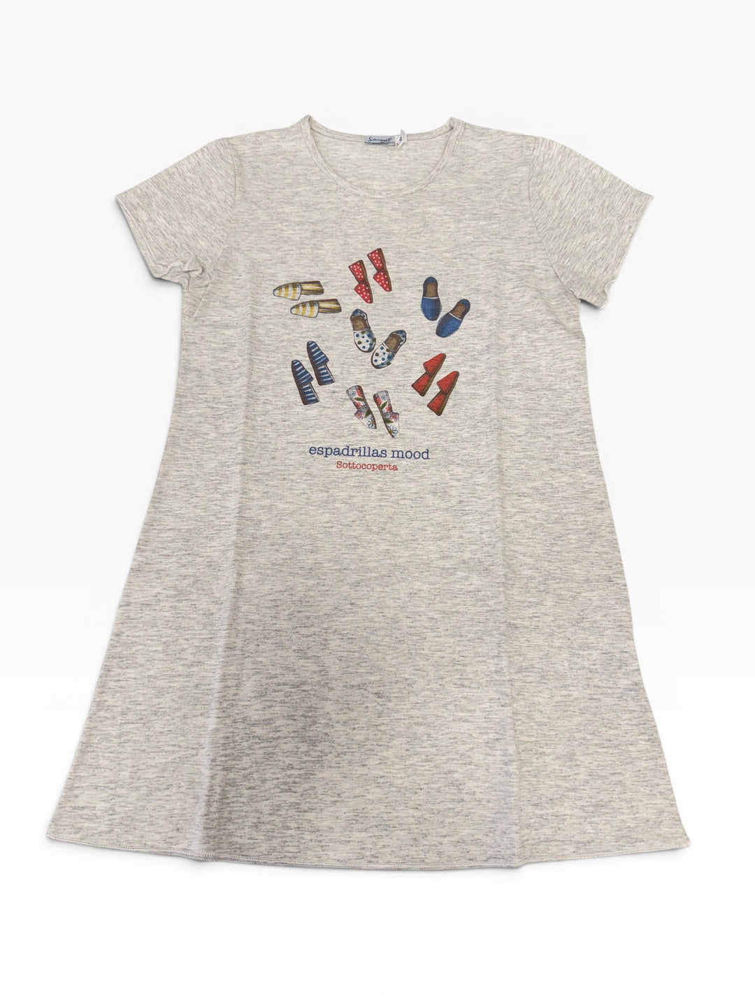 Camicia da notte estiva con stampa espadrillas 0833J04 GR SOTTOCOPERTA 