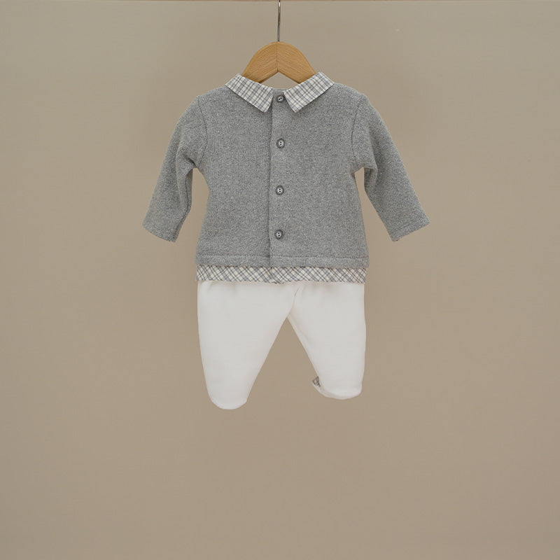 Completo due pezzi grigio e a quadretti 213C GR NINNAOH 