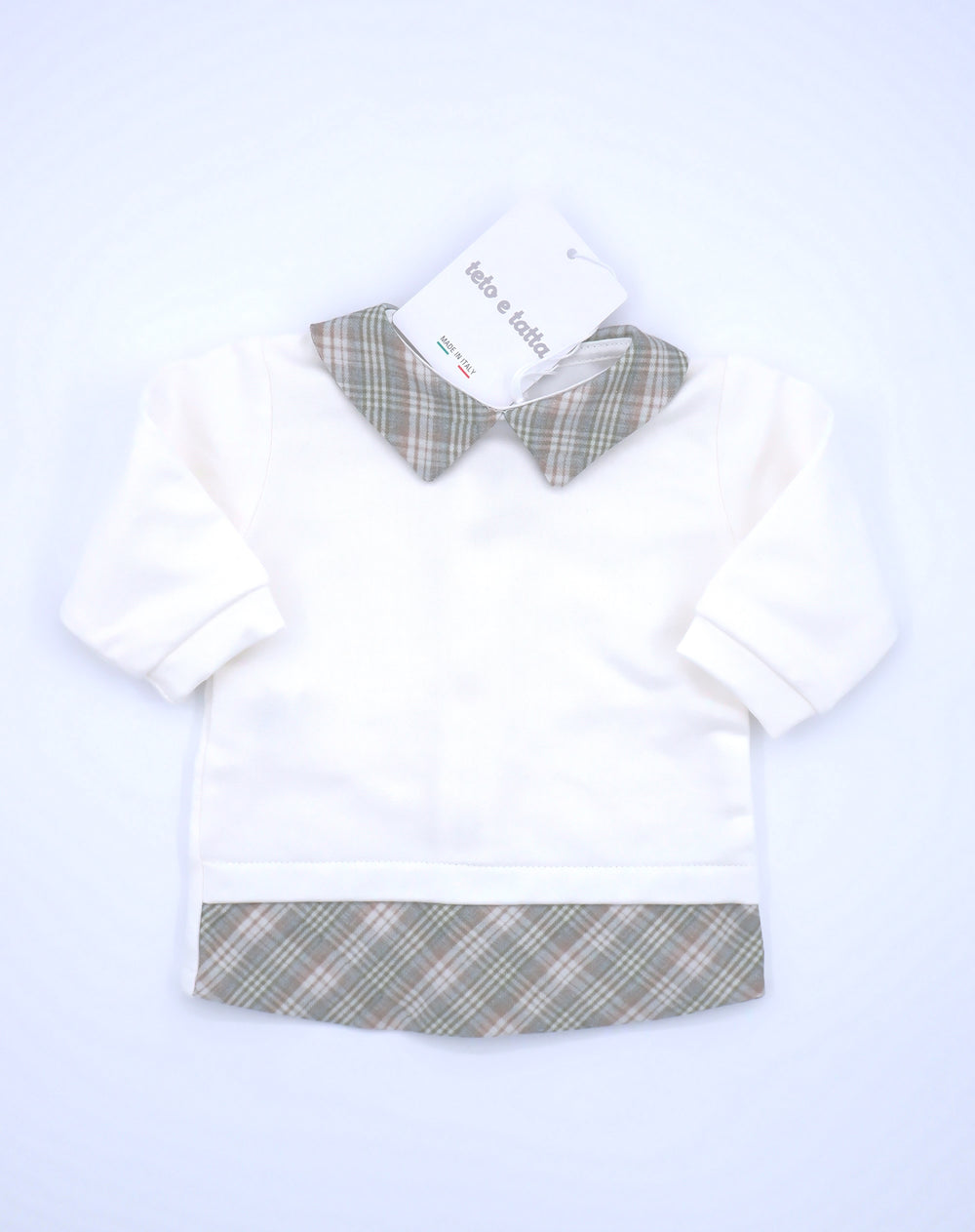 Completo bianco e verde con oantalone in velluto a costine CL6781 PV Teto e Tatta 