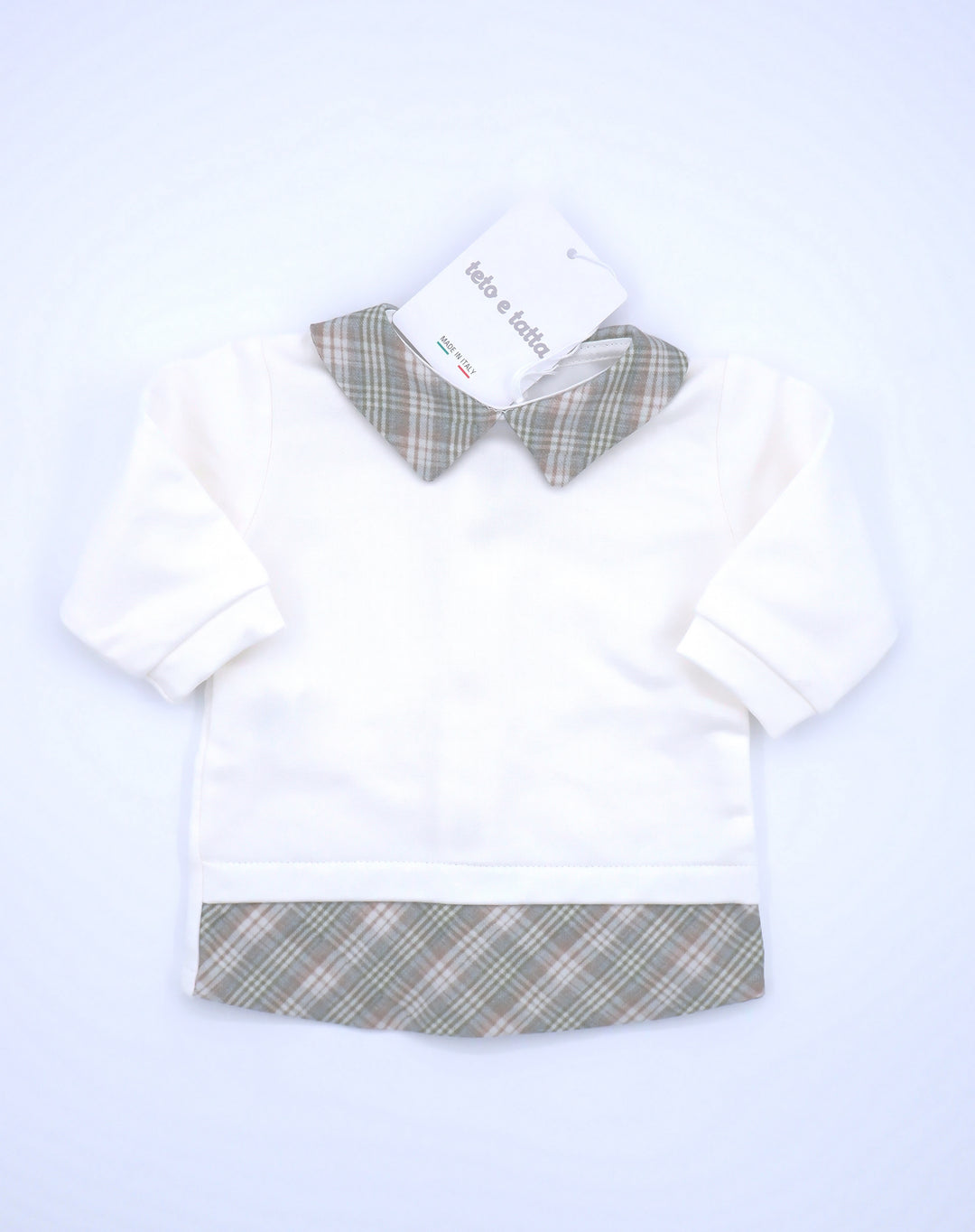 Completo bianco e verde con oantalone in velluto a costine CL6781 PV Teto e Tatta 