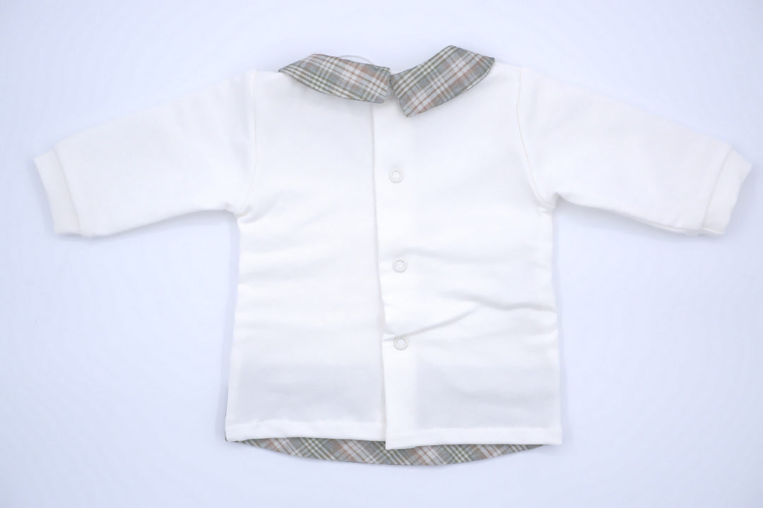 Completo bianco e verde con oantalone in velluto a costine CL6781 PV Teto e Tatta 