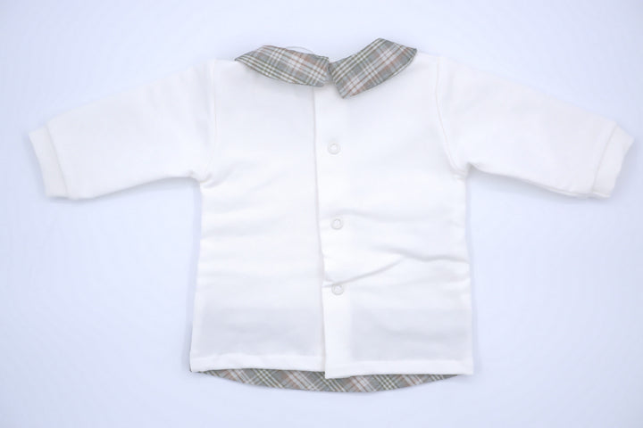 Completo bianco e verde con oantalone in velluto a costine CL6781 PV Teto e Tatta 