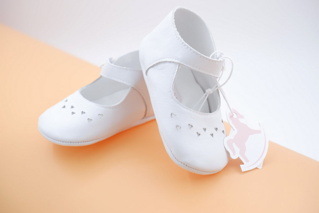 Ballerina cuoricini bianca SF3736 BI Ambarabà 