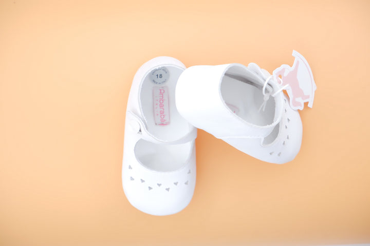 Ballerina cuoricini bianca SF3736 BI Ambarabà 