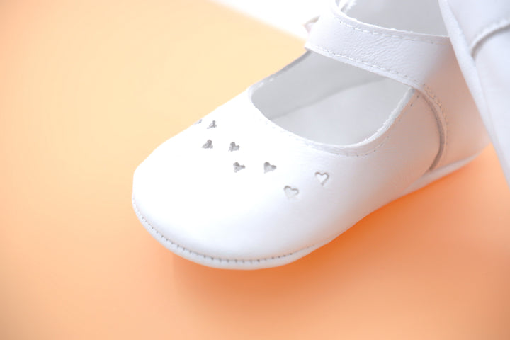 Ballerina cuoricini bianca SF3736 BI Ambarabà 
