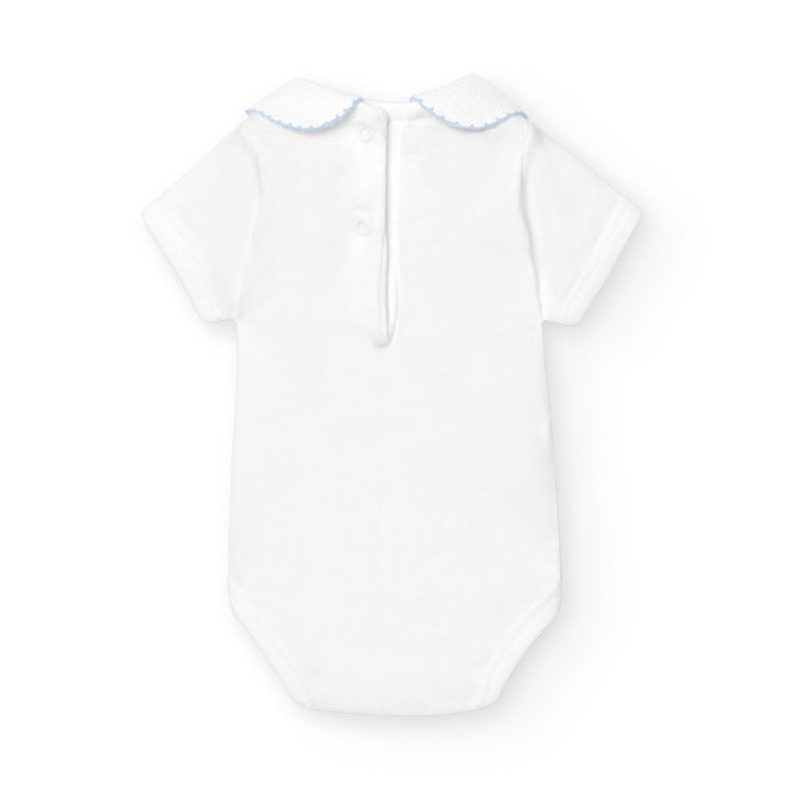 Body neonato manica corta con colletto in piquet<BR/> 1181 CE BABIDU 