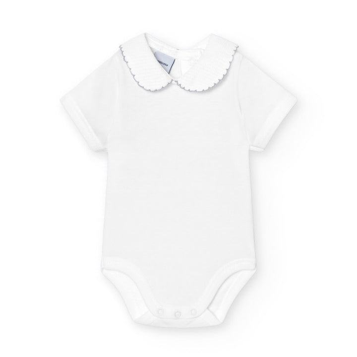 Body neonato manica corta con colletto in piquet 1181 GR BABIDU 