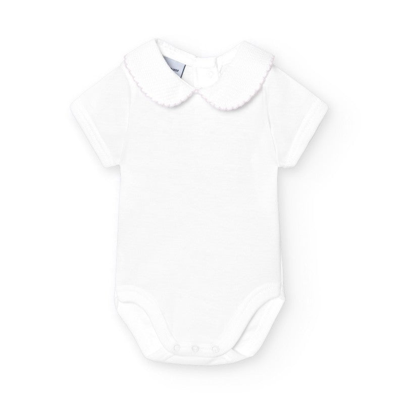 Body maniche corte con colletto in piquet 1181 RO BABIDU 