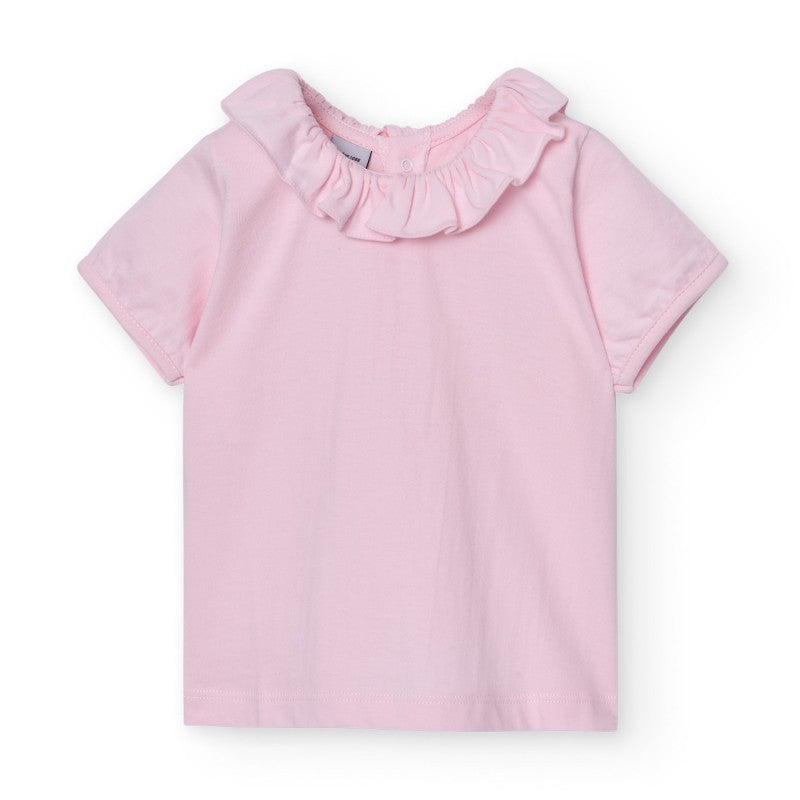 Tshirt rosa con volant 80118 ROA BABIDU 