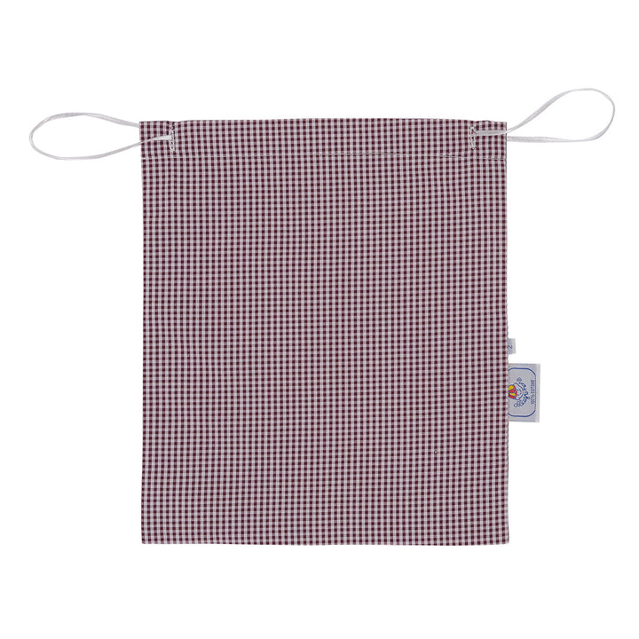 Pigiama corto in cotone quadro bordeaux e bianco CHARLY BCC/7 926 GOLD 