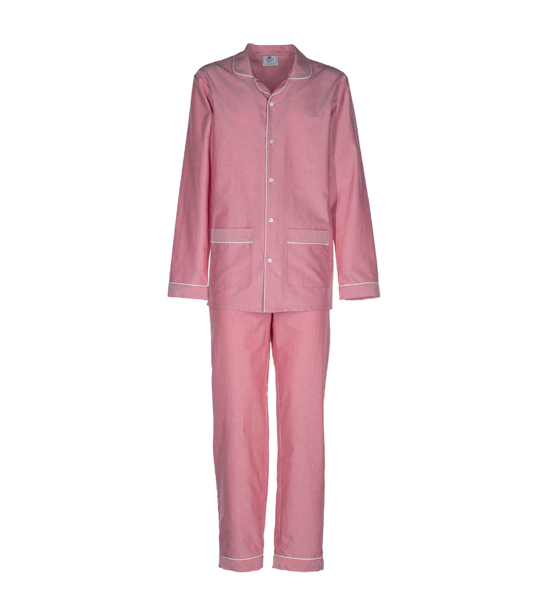 Pigiama lungo in oxford bordeaux unito CHARLY BCL/7 520 GOLD 