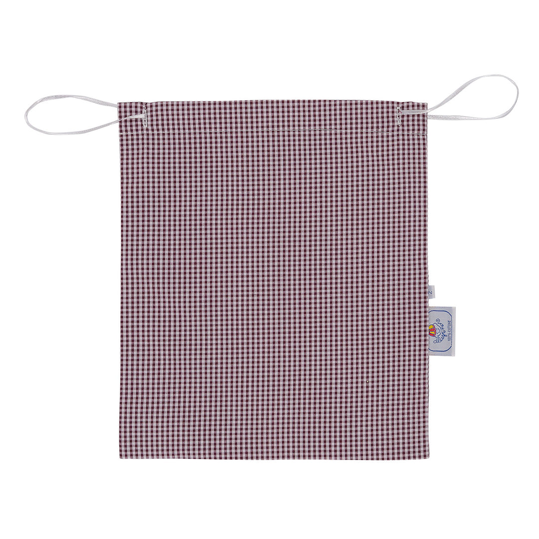 Pigiama lungo in cotone quadro bordeaux e bianco CHARLY BCL/7 926 GOLD 