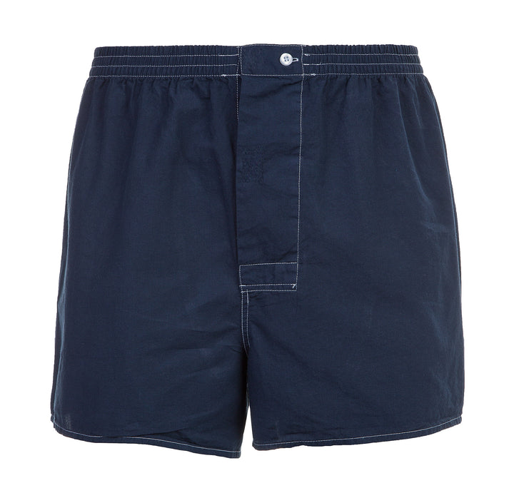 Pigiama in cotone corto bianco con pantaloni blu PETER UCC/2 483 GOLD 