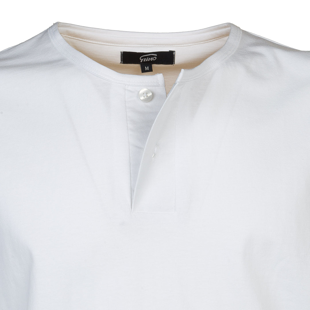 Pigiama in cotone corto bianco con pantaloni blu PETER UCC/2 483 GOLD 