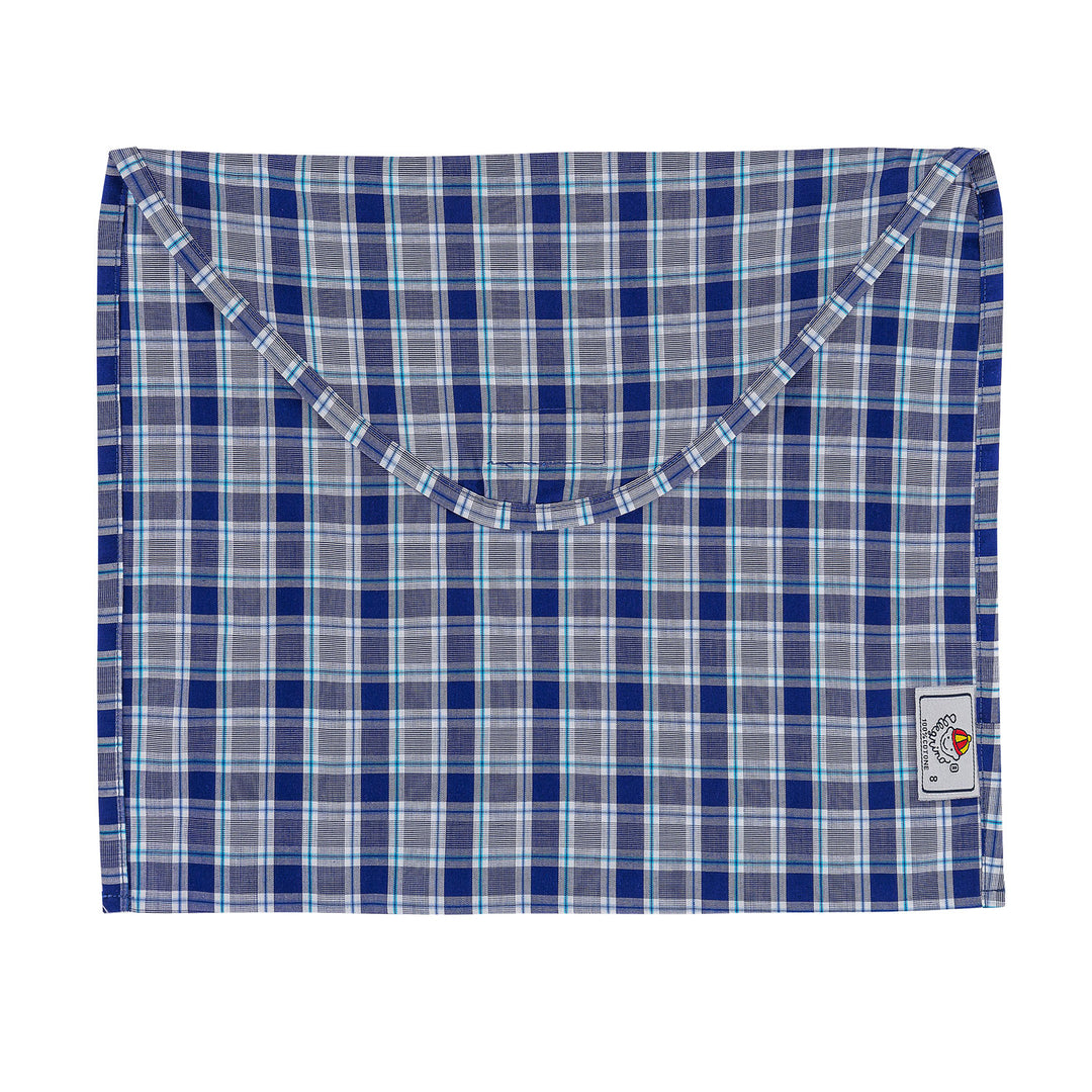Pigiama in cotone lungo quadretto blu con riga celeste PETER BCL 640 GOLD 