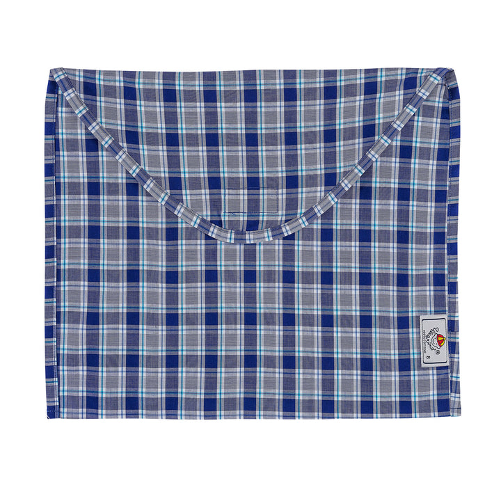 Pigiama in cotone lungo quadretto blu con riga celeste PETER BCL 640 GOLD 