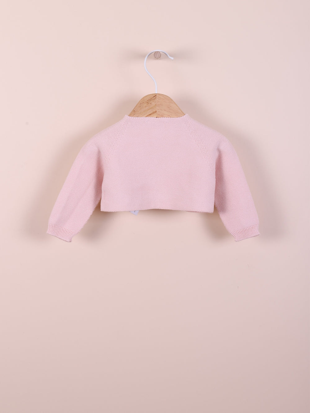 Bolero/Scaldacuore (cardigan corto) con maniche lunghe liscio in filo rosa 09164A 02 WEDOBLE 