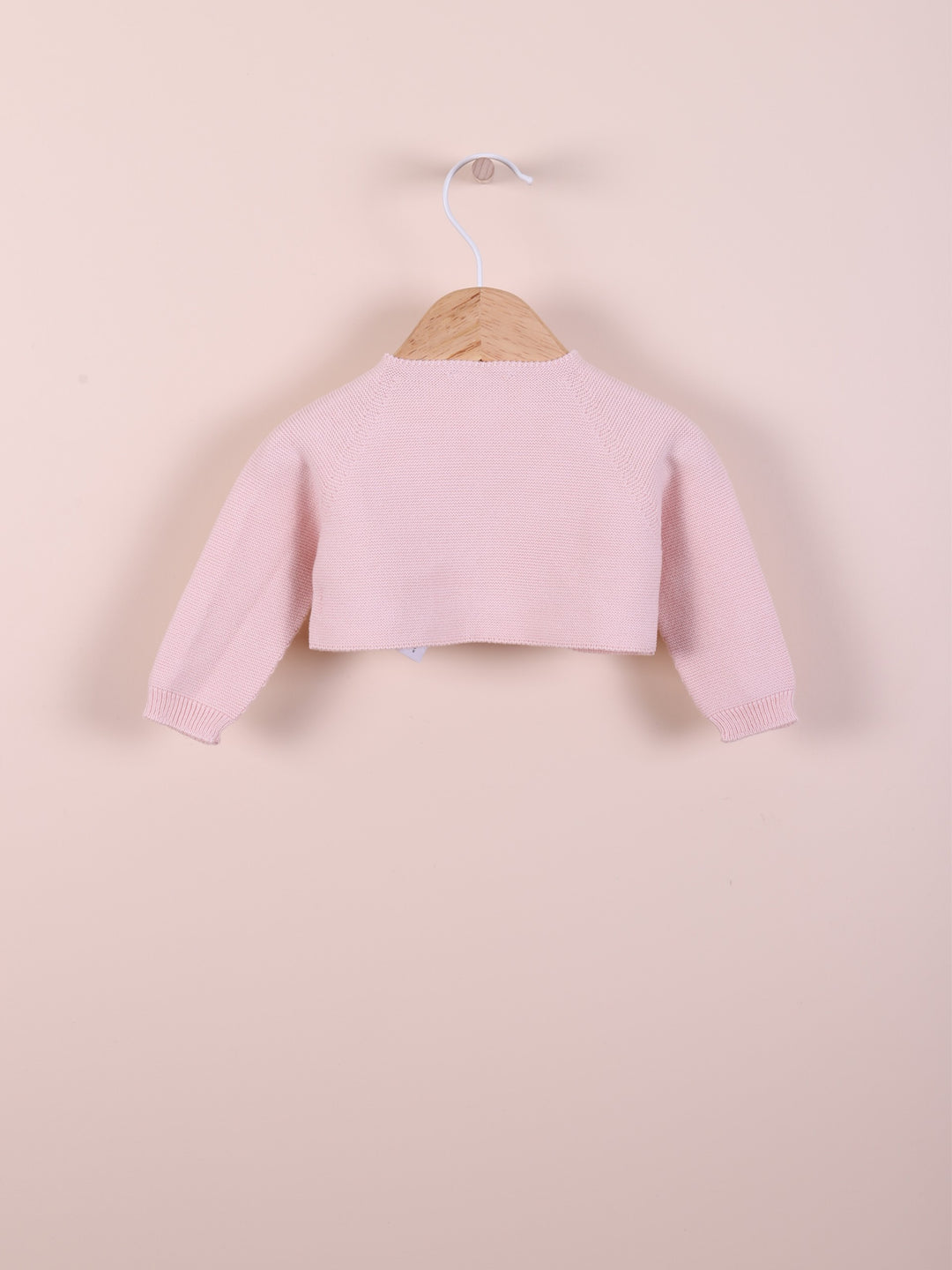 Bolero/Scaldacuore (cardigan corto) con maniche lunghe liscio in filo rosa 09164A 02 WEDOBLE 
