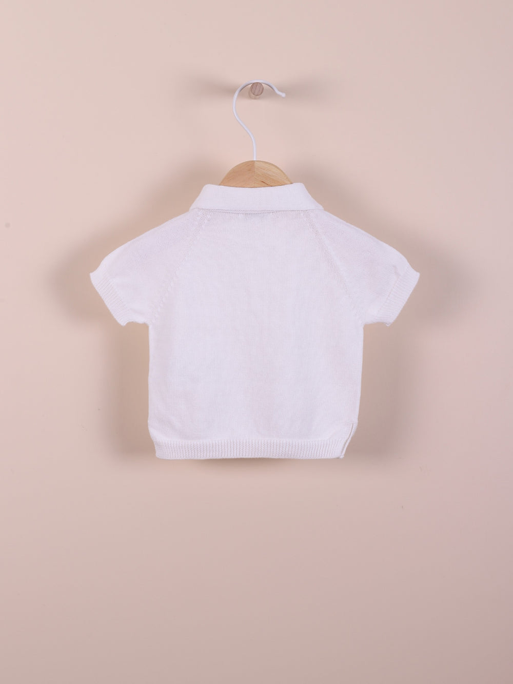 Polo a maniche corte in filo di cotone bianco 09319A 03 WEDOBLE 