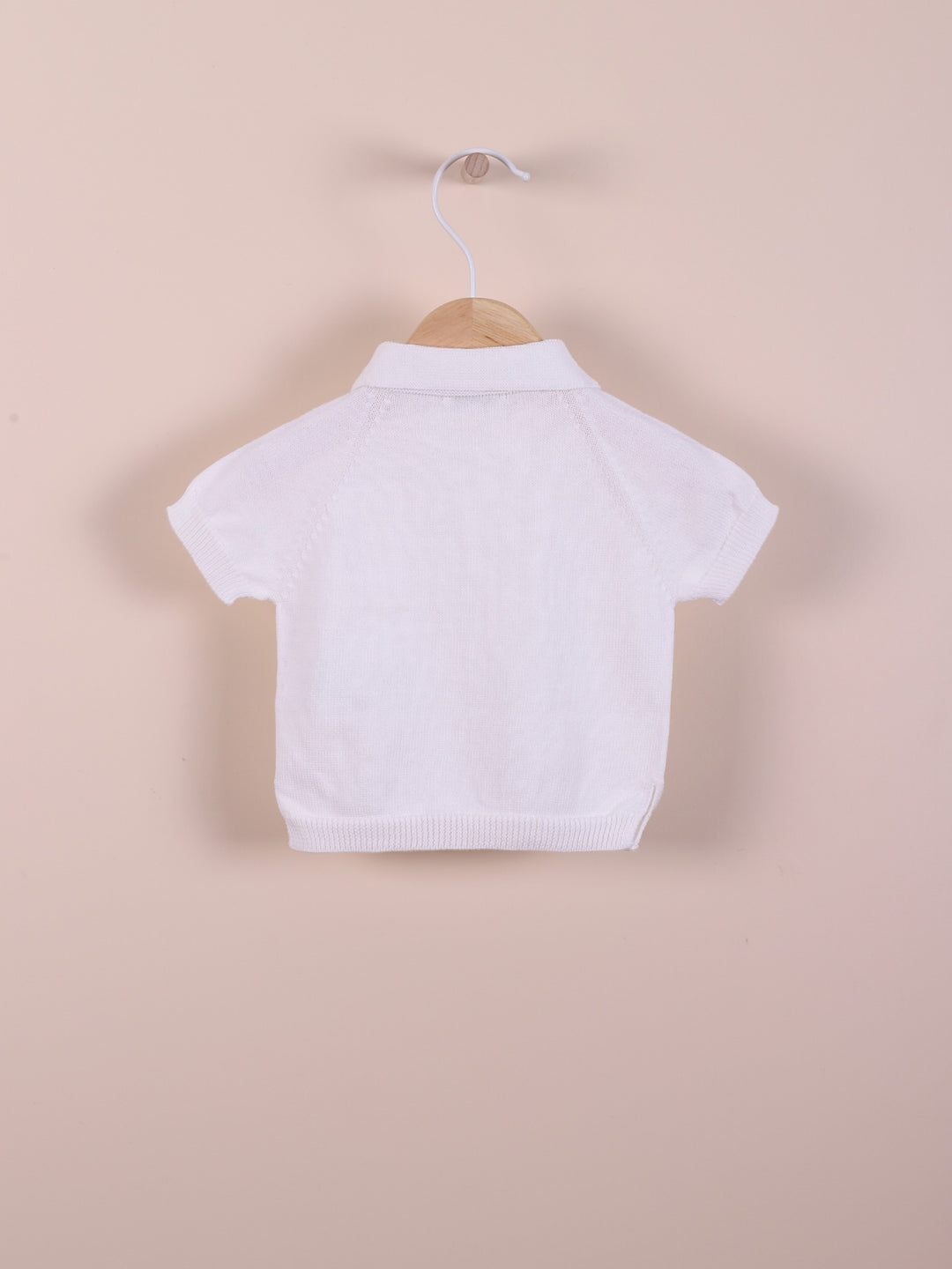 Polo a maniche corte in filo di cotone bianco 09319A 03 WEDOBLE 