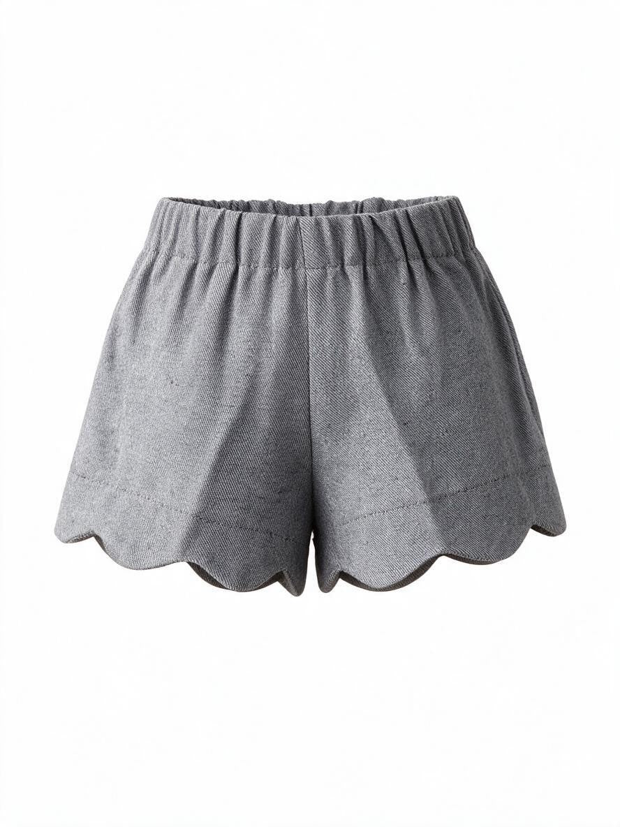 Pantaloncini in flanella con orlo a festone COROLLA 40 Mantì 