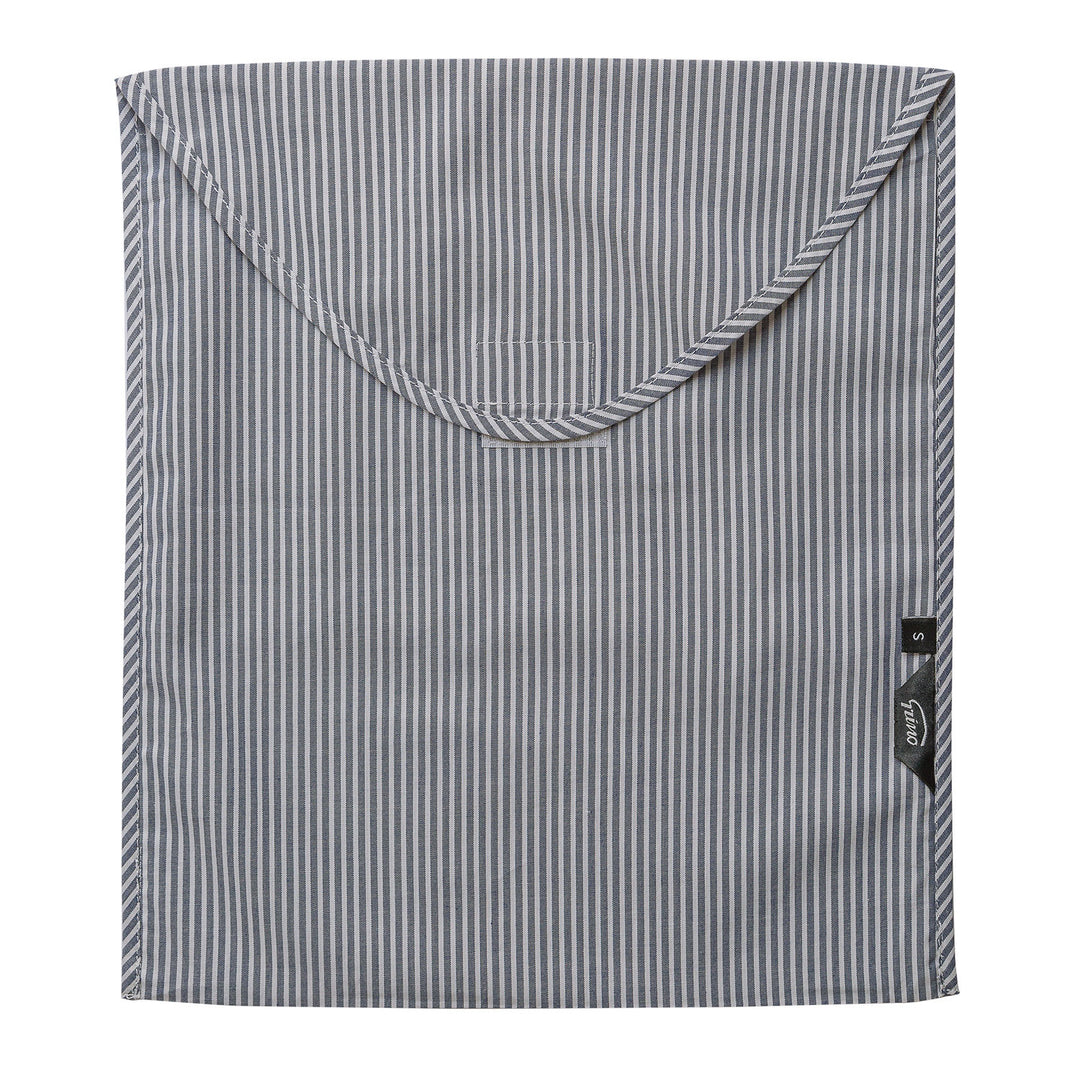 Pigiama lungo in cotone a righe blu scuro<BR/> CHARLY UCL 932 GOLD 