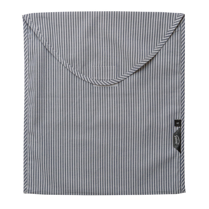 Pigiama lungo in cotone a righe blu scuro<BR/> CHARLY UCL 932 GOLD 