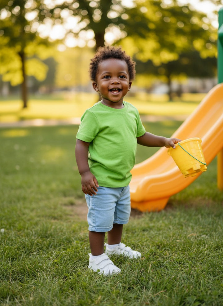 T-shirt in puro cotone verde neonato BABY VE Pama 