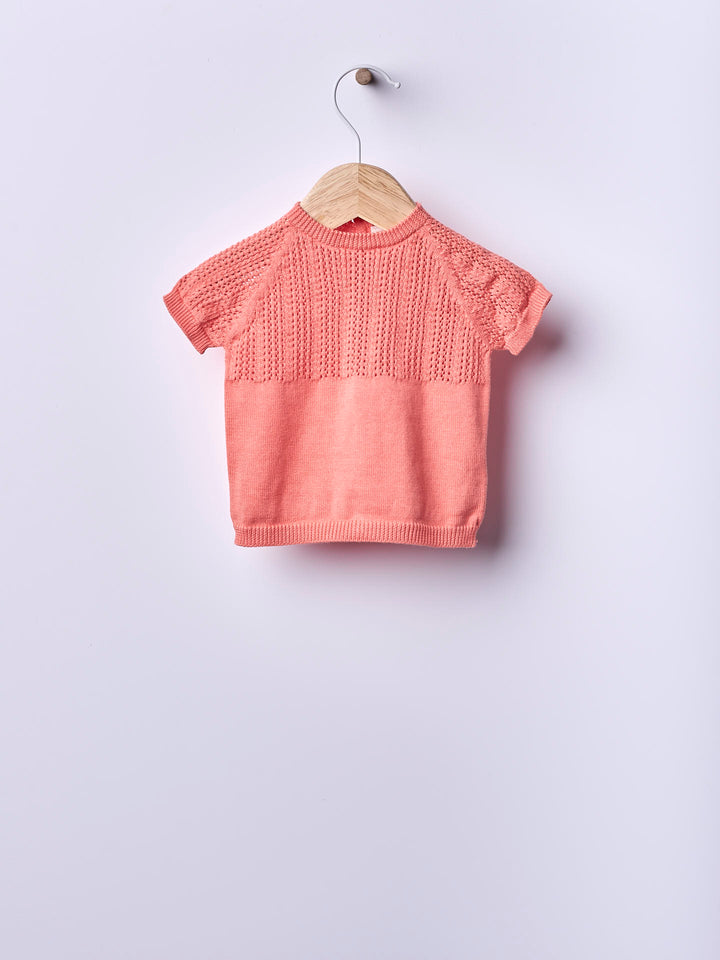 Maglione a maniche corte in filo 06302A 32 WEDOBLE 