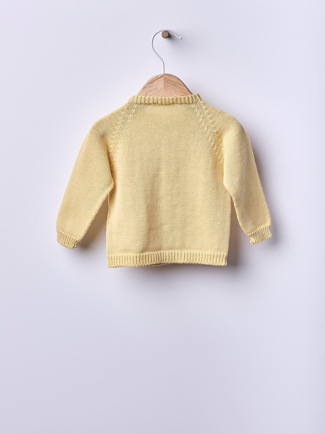 Cardigan traforato in filo senape 07308B 58 WEDOBLE 