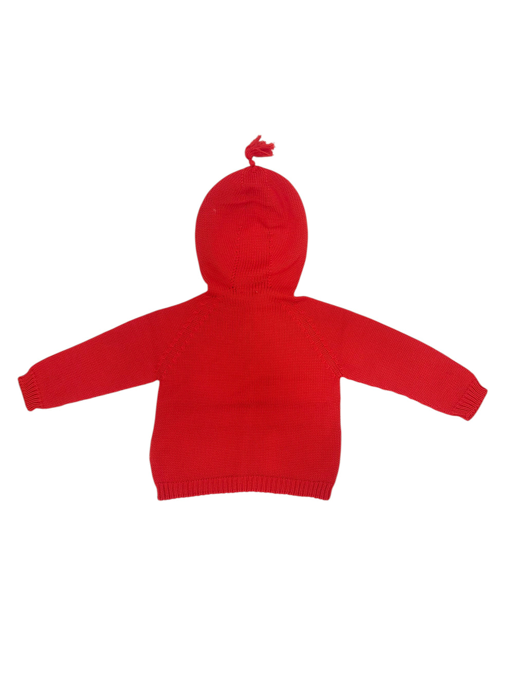 Cardigan con cappuccio in filo rosso 10308C 05 WEDOBLE 
