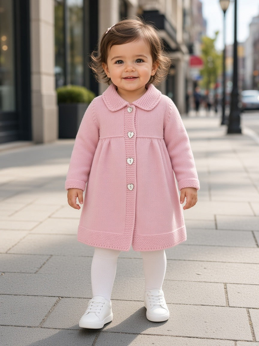 Cappottino in pura lana rosa 814 RO BABY Lord 