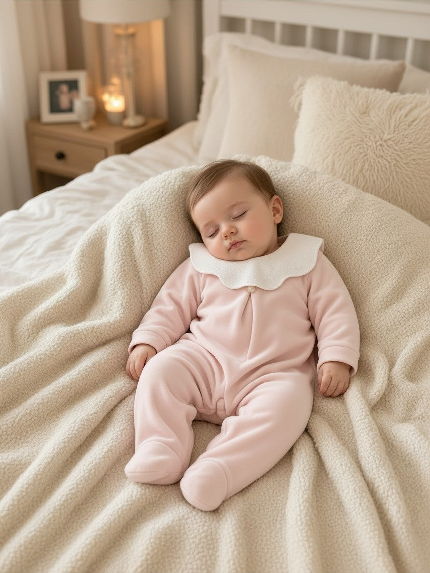 Tutina in ciniglia rosa con colletto 207 RO Jogus 
