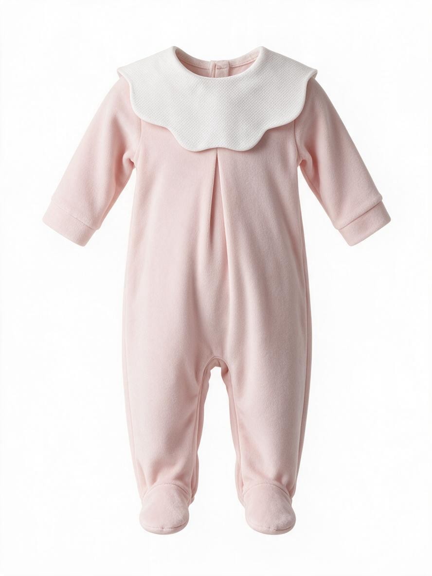 Tutina in ciniglia rosa con colletto 207 RO Jogus 