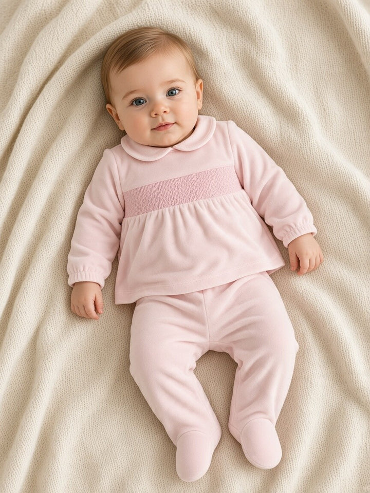 Completo due pezzi in ciniglia rosa 215/C RO Jogus 