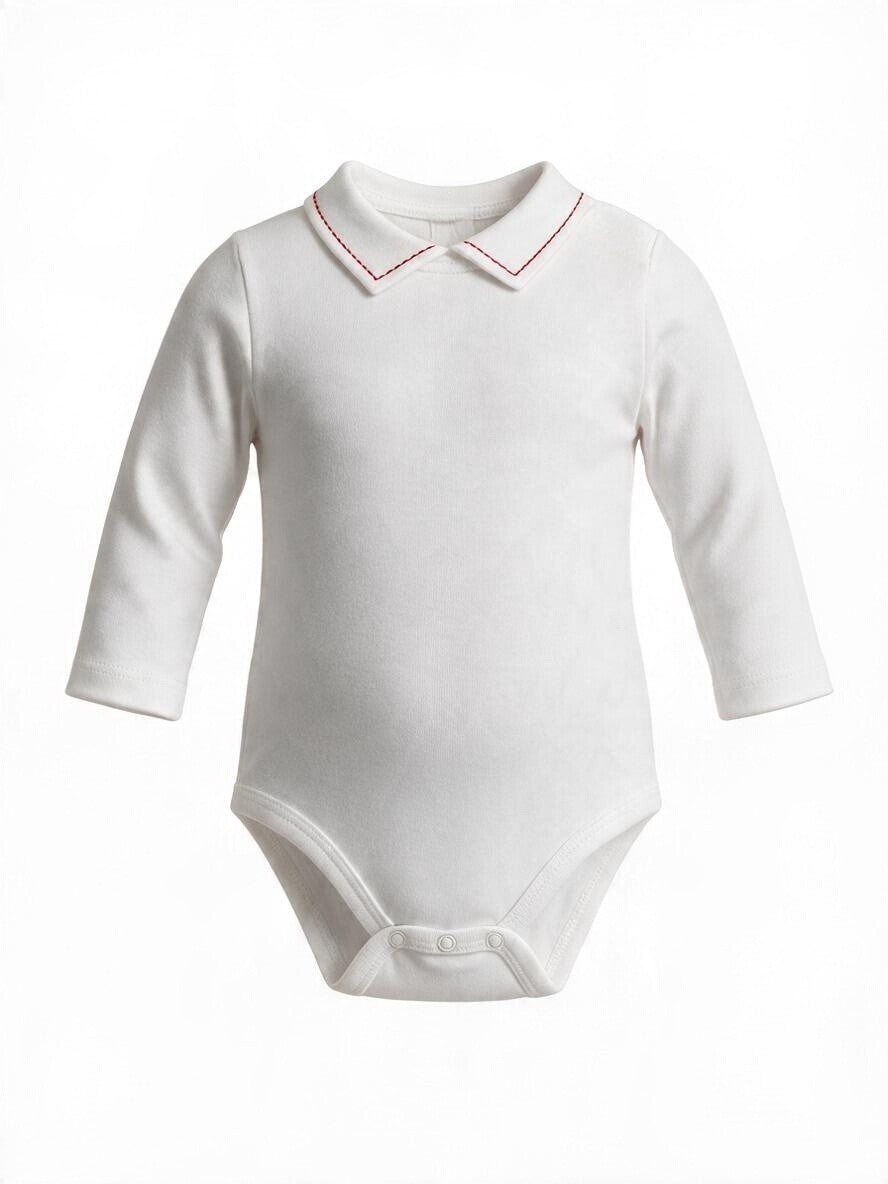 Body a maniche lunghe con impuntatura rosso 222/B BRS Jogus 