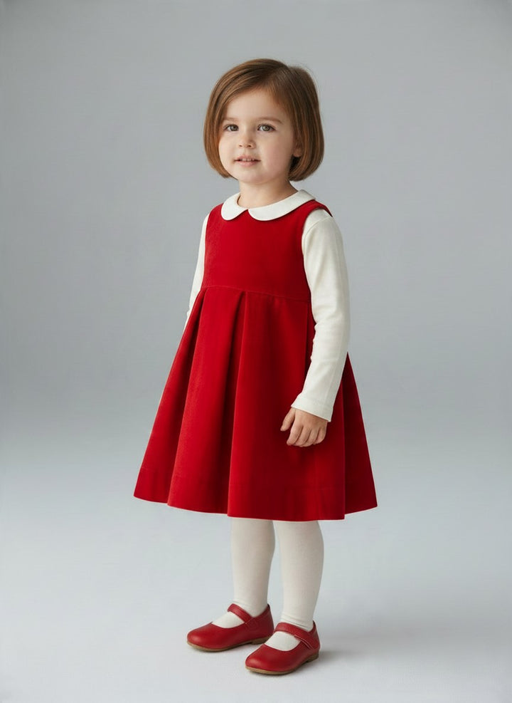 Abito smanicato in velluto rosso ESPERANZA 30 Mantì 