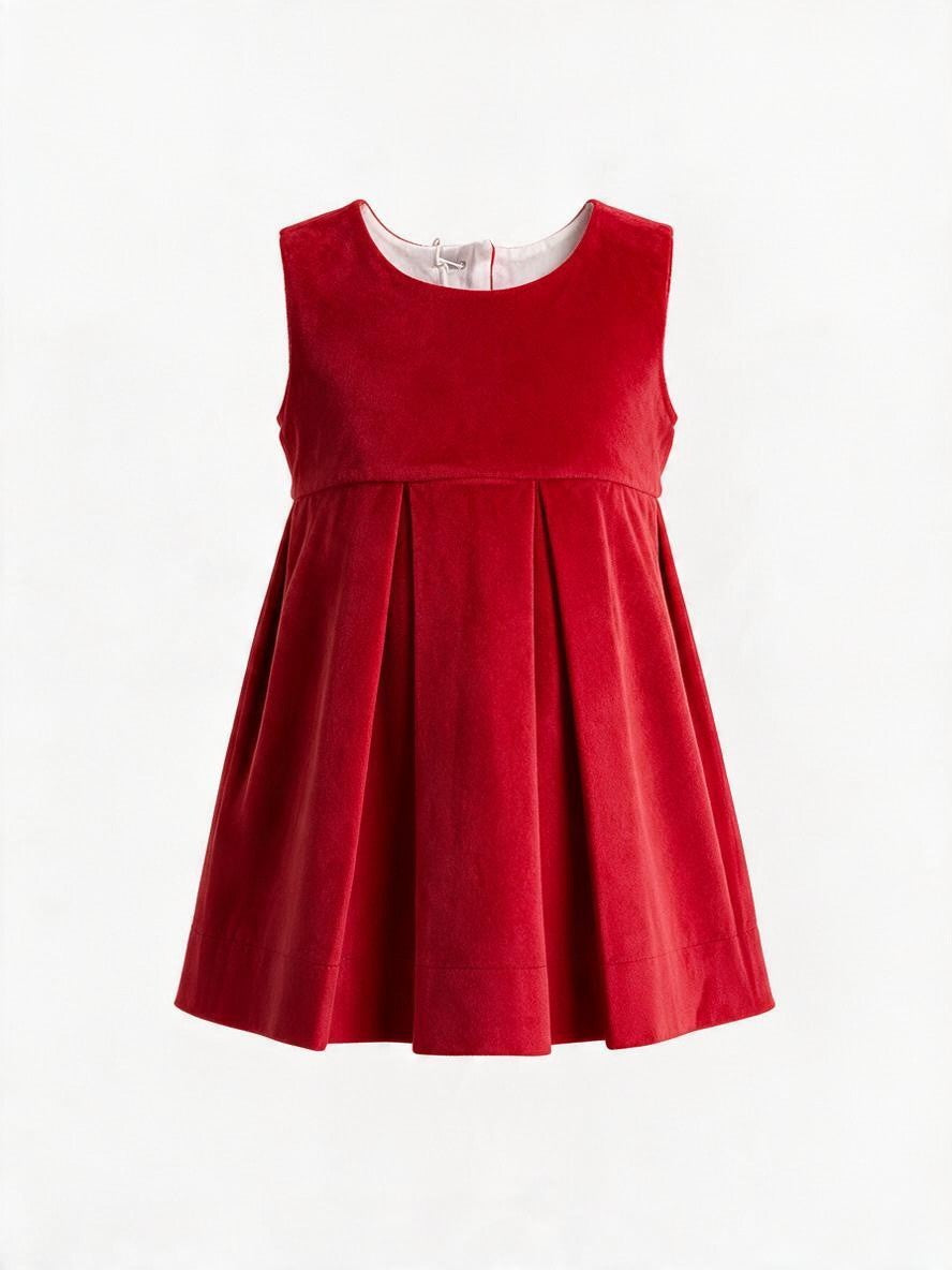 Abito smanicato in velluto rosso ESPERANZA 30 Mantì 
