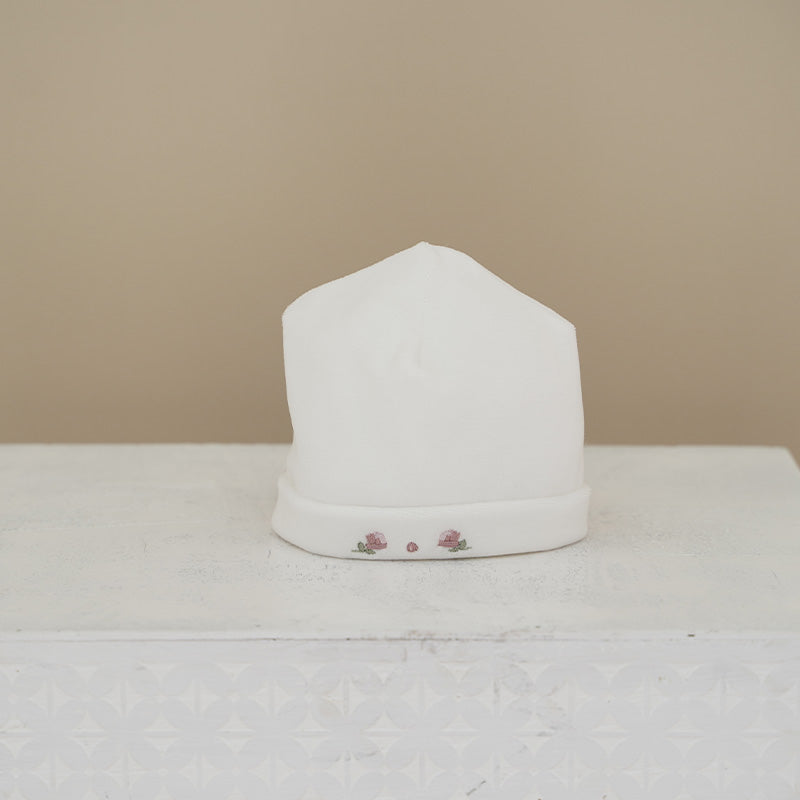 Cappellino in ciniglia con ricamo rose CA47 BR NINNAOH 