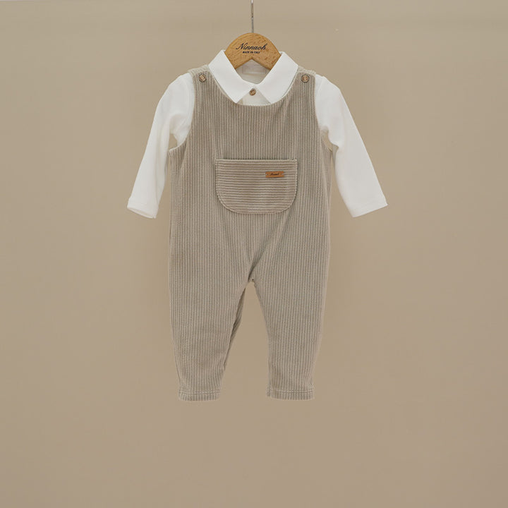 Tutina in velluto millerighe con t-shirt CO210 BS NINNAOH 
