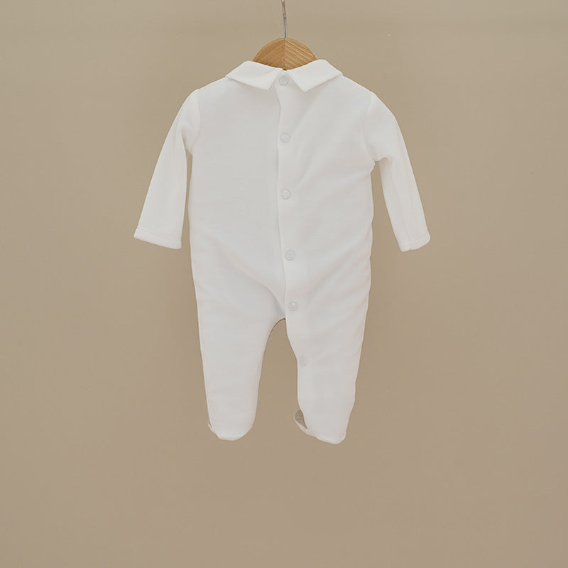 Tutina in ciniglia con finta salopette T206 BS NINNAOH 